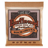 Cordes pour guitare acoustique Ernie Ball Earthwood Rock and Blues Phosphor Bronze 10-52