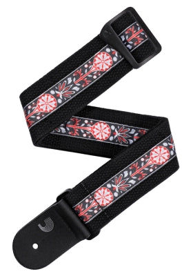 DAddario - Deluxe Cotton Guitar Strap - Black
