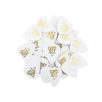 Ernie Ball - Médiators blancs épais - Paquet de 144