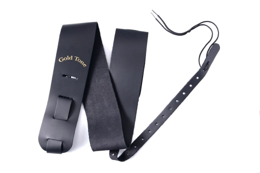 Bracelet berceau en cuir doré - Noir