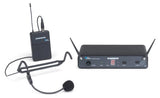 Samson - Concert 88 Headset 16-Channel True Diversity UHF Wireless System with HS5 Headset Microphone - K-Band