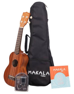 Makala - Pack Ukulélé Soprano avec Housse et Accordeur