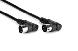 Hosa - Right Angle MIDI Cable, Right Angle 5-pin DIN to Same, 5 Ft