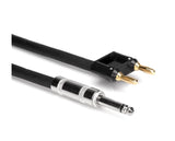 Câble d'enceinte Hosa, fiche jack 6,35 mm TS vers double banane, 4,57 m