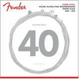 Fender - Cordes pour basse à fil rond en acier nickelé à échelle courte, 40-95