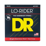 DR Strings - Cordes pour basse 5 cordes Lo-Rider Hex Core Steel - Tirant léger