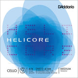 D'Addario Orchestral - H513 4/4M - Helicore Corde de sol unique pour violoncelle, diapason 4/4, tension moyenne