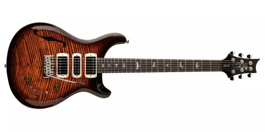 PRS Guitars - Guitare électrique semi-creuse SE Special avec housse - Orange Tiger Smokeburst