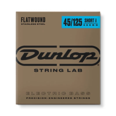 Dunlop - Stainless Steel Flatwound Short Scale 5-String Bass Strings (45-125)