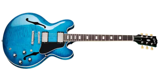 Gibson - ES-335 Guitare électrique figurée avec étui rigide - Ocean Water Permeter