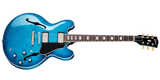 Gibson - ES-335 Guitare électrique figurée avec étui rigide - Ocean Water Permeter