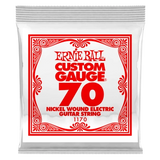 Corde simple pour guitare électrique Ernie Ball, filée en nickel, 0,070
