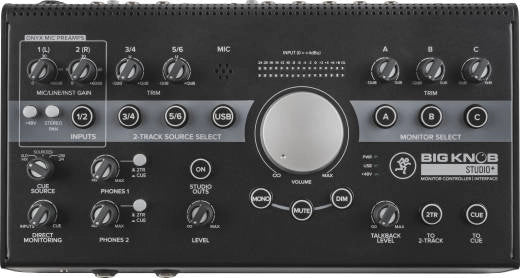 Mackie - Contrôleur de moniteur de studio Big Knob Studio+ 4x3 avec E/S USB 192 kHz