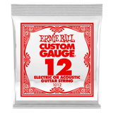 Ernie Ball - Corde simple en acier pour guitare électrique ou acoustique - .012