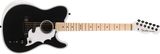 Fender - Jack White Triplesonic Acoustasonic Telecaster with Hardshell Case - Satin Arctic White with Black Top