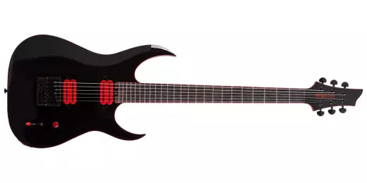 Schecter - Guitare électrique Sunset-6 ET Red Dawn - Noir brillant