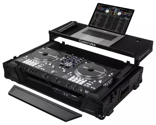 Odyssey - Flight-case pour Rane One avec espace rack 1U et plateforme coulissante - Noir