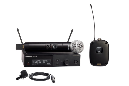 Shure - SLXD124/85M Digital Wireless Combo System with WL185m Lavalier and SM58 Microphone - G58