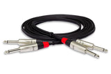 Hosa - Câble d'interconnexion stéréo double REAN 1/4 TS vers double REAN 1/4 Pro - 15