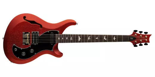 PRS Guitars - Guitare électrique semi-creuse S2 Vela satinée avec housse - Pomme rouge métallisée