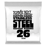 Corde simple pour guitare électrique en acier inoxydable Ernie Ball - .026