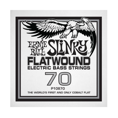 Corde simple pour basse électrique Ernie Ball .070 Slinky Flatwound