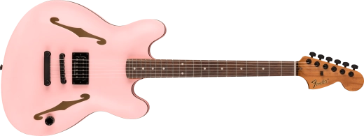 Fender - Tom DeLonge Starcaster, touche en palissandre, accastillage noir - Satin Shell Pink