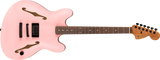 Fender - Tom DeLonge Starcaster, touche en palissandre, accastillage noir - Satin Shell Pink