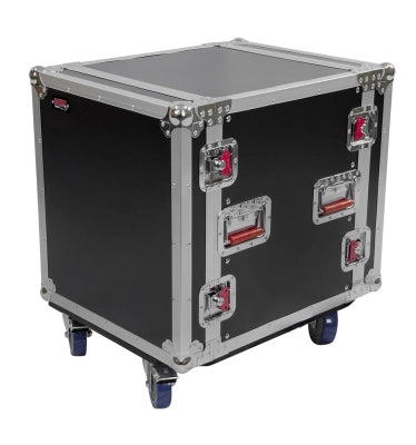 Gator - Boîtier audio standard 12U pour rack de route avec roulettes