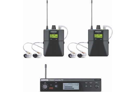 Shure - PSM300 Dual Monitor System with 2x P3RA and 2x SE215 (H20)