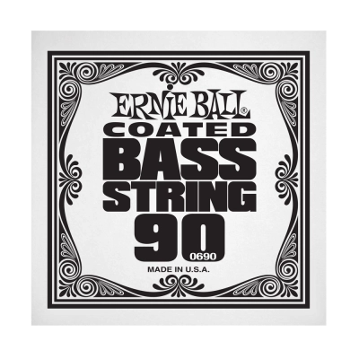 Corde simple pour basse électrique Ernie Ball .090, filée nickel, avec revêtement