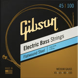Gibson - Cordes pour basse électrique à filet plat, diapason long - Medium