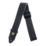 Bracelet Ernie Ball Tri-Glide en cuir italien noir