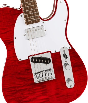 Squier - Affinity Series Telecaster FMT SH, Laurel Fingerboard - Crimson Red Transparent