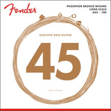 Fender - Cordes pour basse acoustique 8060, bronze phosphoreux - Long Scale, 45-100