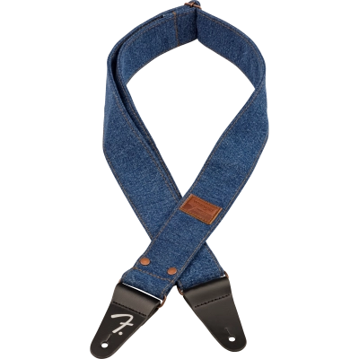 Sangle en denim riveté Fender x Wrangler - Indigo
