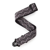 D'Addario - Sangle de guitare à verrouillage automatique 50 mm - Noir géométrique rembourrée