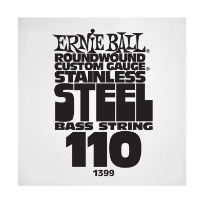 Corde simple pour basse électrique en acier inoxydable Ernie Ball .110
