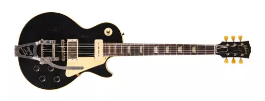 Gibson Custom Shop - Guitare électrique Les Paul Standard de 1956 avec Bigsby - Ébène vieilli clair