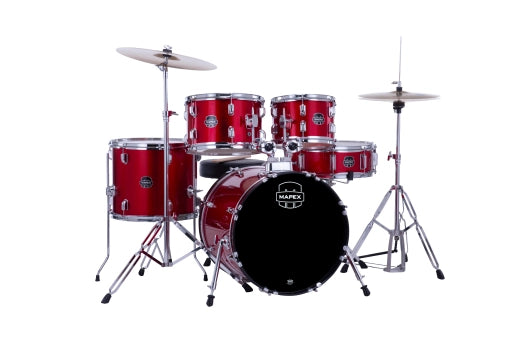 Mapex - Comet Batterie 5 pièces (18, 10, 12, 14, SD) avec cymbales et accessoires - Infrarouge