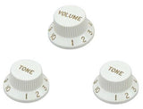 Boutons Fender - Stratocaster Original Blancs (Volume Tonalité Tonalité)