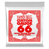 Corde simple pour guitare électrique Ernie Ball, filée en nickel, 0,066