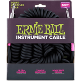 Ernie Ball - 30 Coiled Straight/Straight Instrument Cable - Black