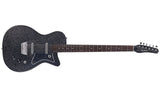 Danelectro - Guitare électrique baryton 56 à pan coupé avec tête Dolphin - Black Metal Flake