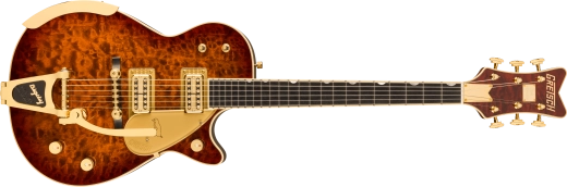 Guitares Gretsch - G6134TGQM-59 Édition limitée Quilt Classic Penguin avec Bigsby, touche en ébène - Forge Glow