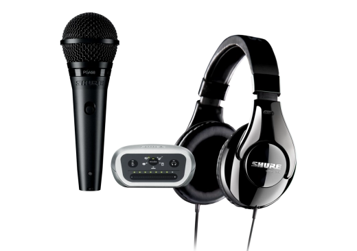Shure - Digital Recording Kit with MVi Digital Audio Interface, PGA58 Vocal Microphone and Headphones