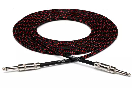 Hosa - 18 Cloth Guitar Cable - Black/Red