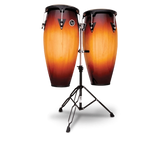 Latin Percussion - Aspire Series 11 and 12 Conga Set w/ Stand - Vintage Sunburst