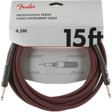 Fender - Professional Series Instrument Cable, 15, Red Tweed