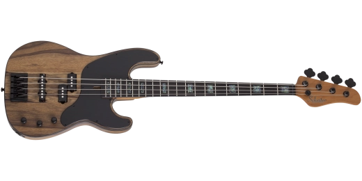 Schecter - Guitare basse Limba exotique noire modèle T 4 - Satin naturel